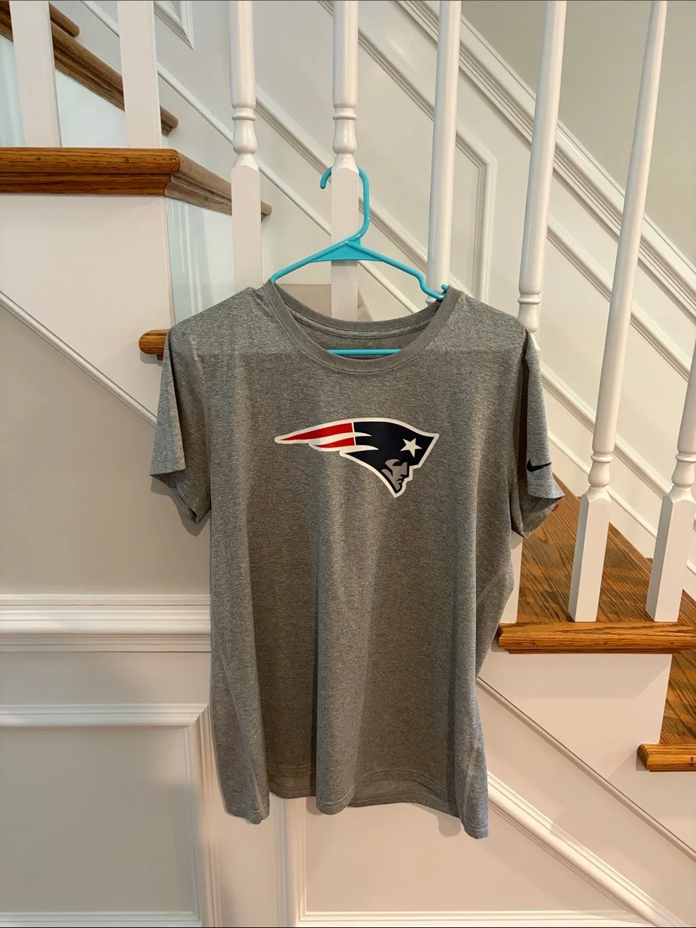 Nike Gray New England Patriots Logo Tee
